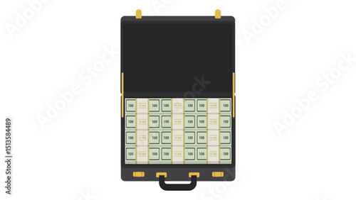 Briefcase Full Of Money Cash