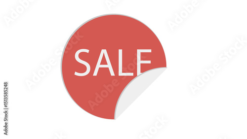 Red Sale Peeling Sticker