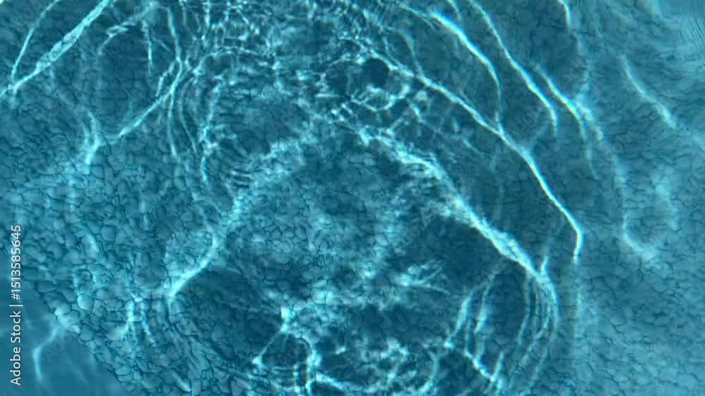 Moving pool water with ripples and bubbles rolling across the screen Moving pool water with ripples and bubbles rolling across the screen