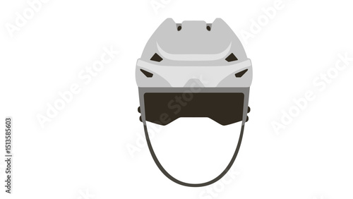 White Ice Hockey Helmet