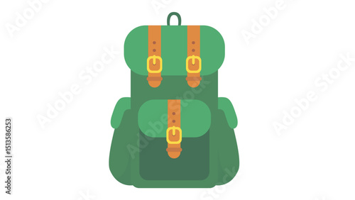 Green Outdoor Camping Rucksack Icon