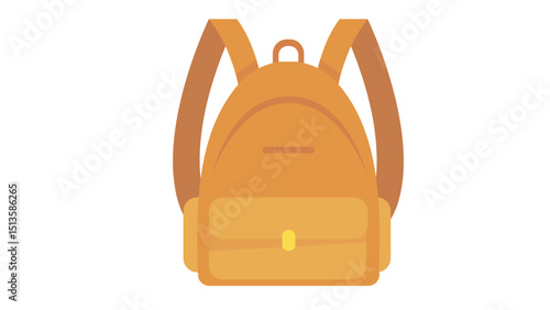 Orange Ergonomic Student Backpack Icon