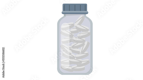 Glass Jar of Cotton Swabs Icon