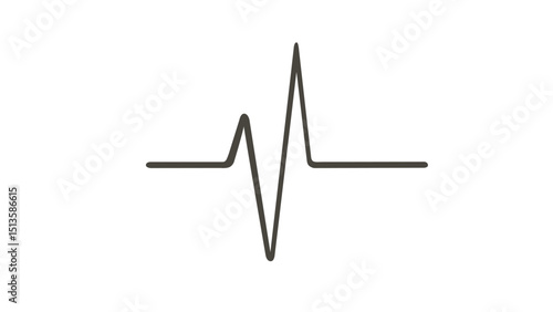 Simple Heartbeat Pulse Line Icon