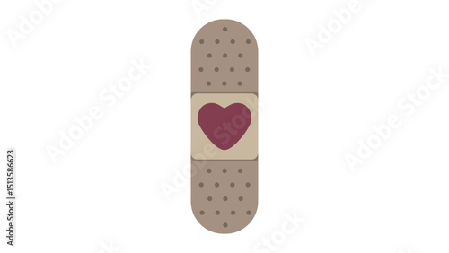 Decorative Adhesive Bandage with Heart Icon