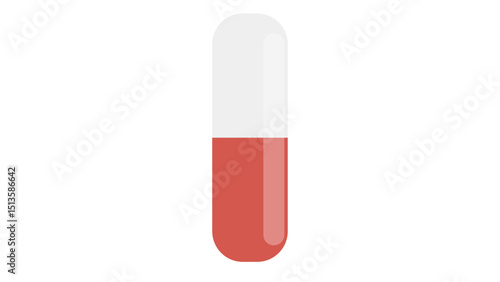 Two-Tone Medical Capsule Pill Icon