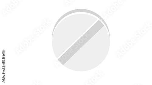 Round Medical Tablet Pill Icon