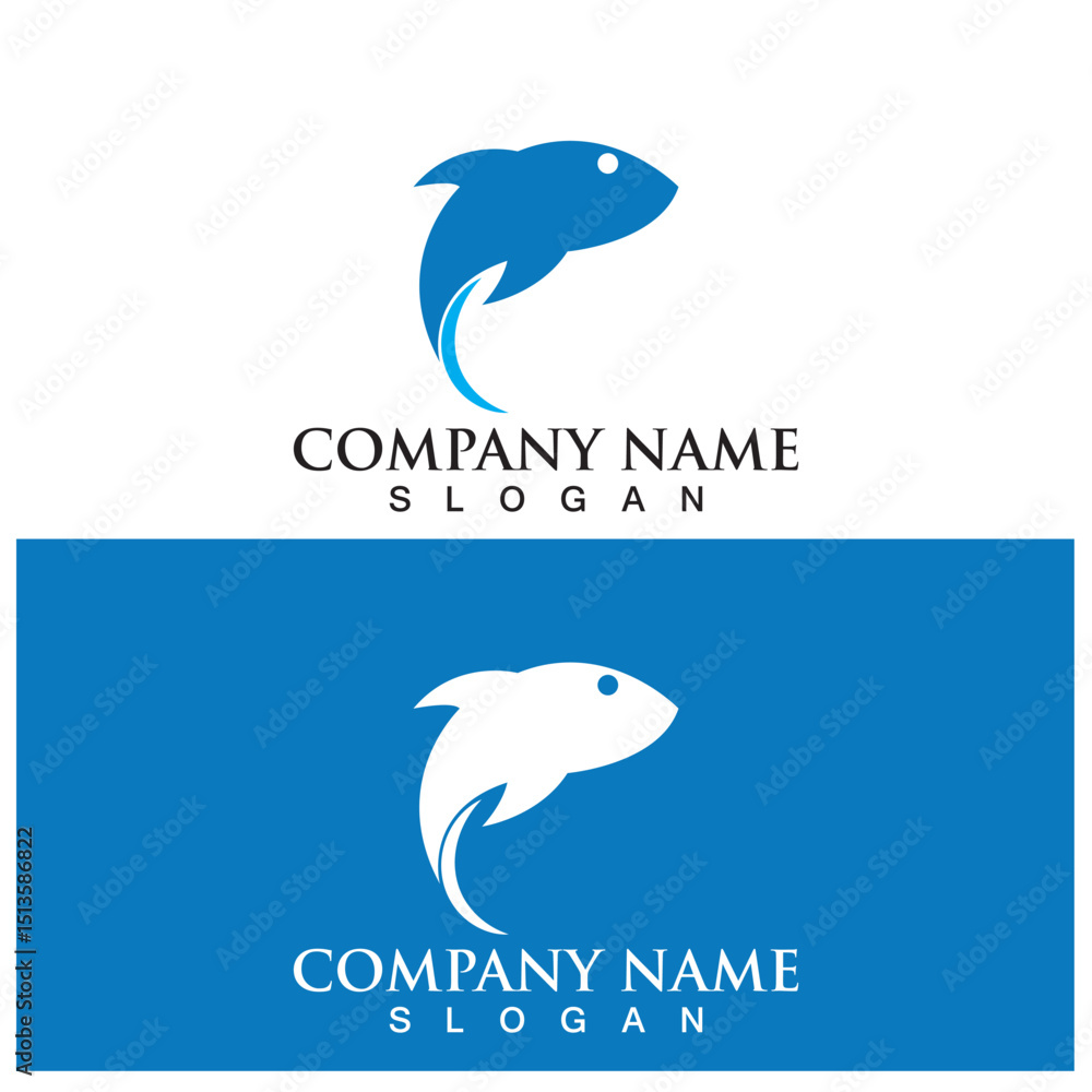 Obraz premium Fish logo template