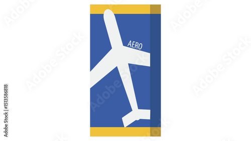 Blue Airplane Tail Graphic Icon