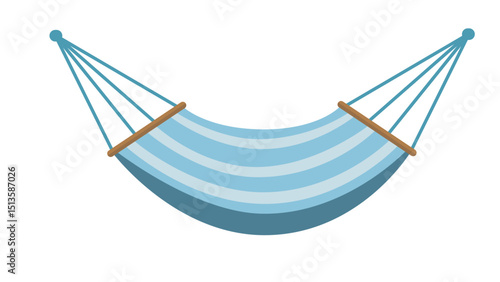 Blue Striped Garden Hammock Icon