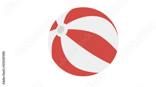 Red and White Beach Ball Icon