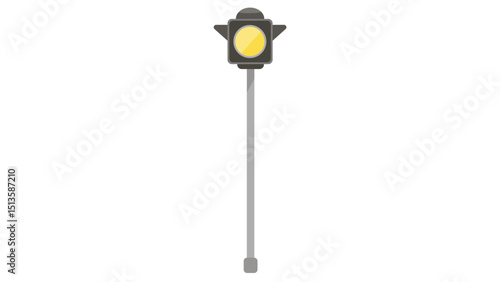 Yellow Flashing Street Signal Icon
