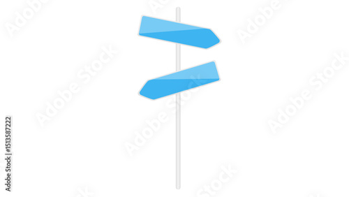 Blue Angled Directional Arrows Icon