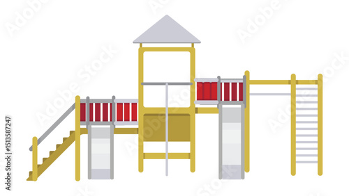 Playground Slide and Tower Structure Icon