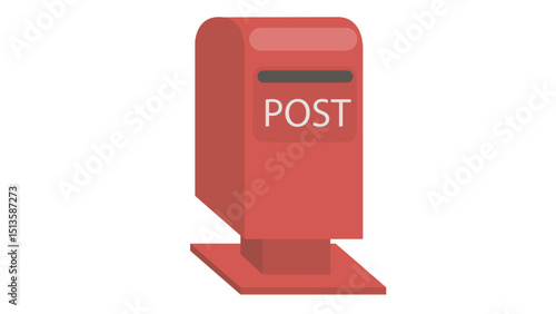 Red Post Office Letter Box Icon