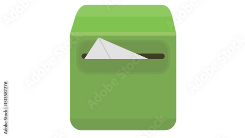 Green Public Mail Drop Box Icon