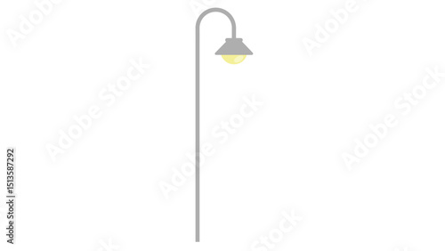 Curved Street Lantern Lamp Icon
