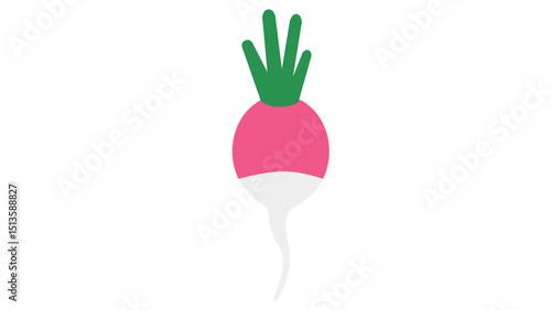 Pink and White Radish Icon