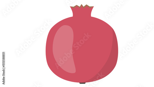 Ripe Red Pomegranate Icon