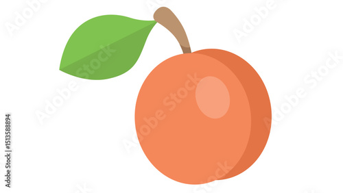 Sliced Peach Fruit Icon