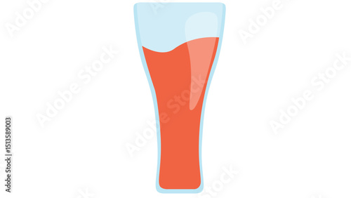 Glass of Pink Grapefruit Juice Icon