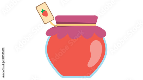 Strawberry Jam Jar Icon