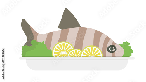 Whole Baked Fish Icon