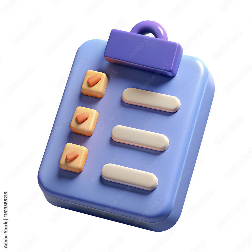 3D Checklist Icon with Checkmarks – Isometric Task Completion and Productivity Symbol
3D Checklist Icon with Checkmarks – Isometric Task Completion and Productivity Symbol