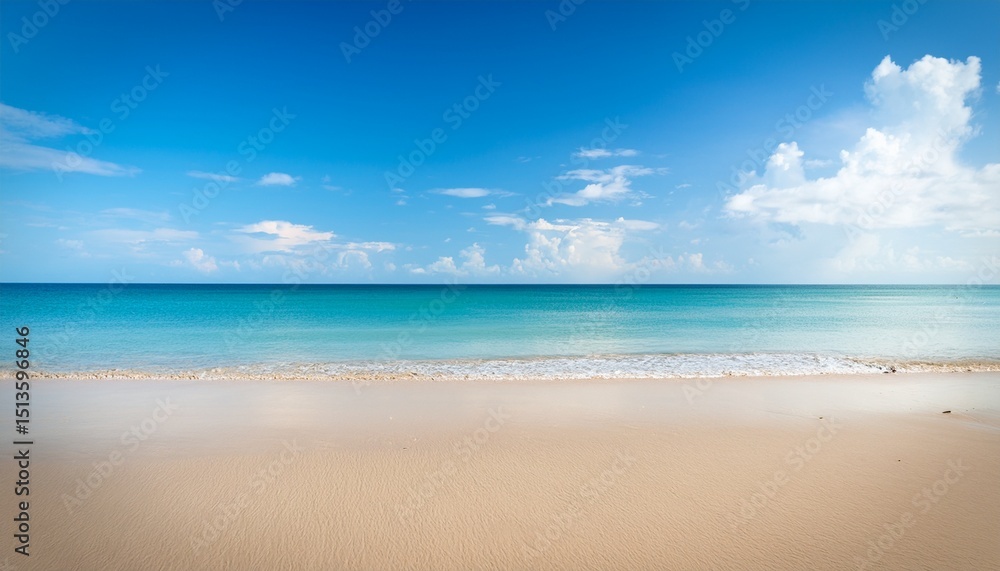 Obraz premium calm beach and blue sky background