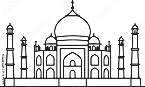 taj mahal vector illustration