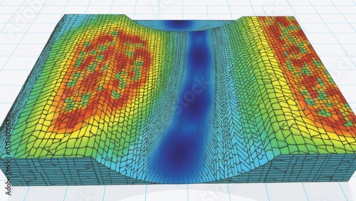 Topographic diagram of thermal distribution