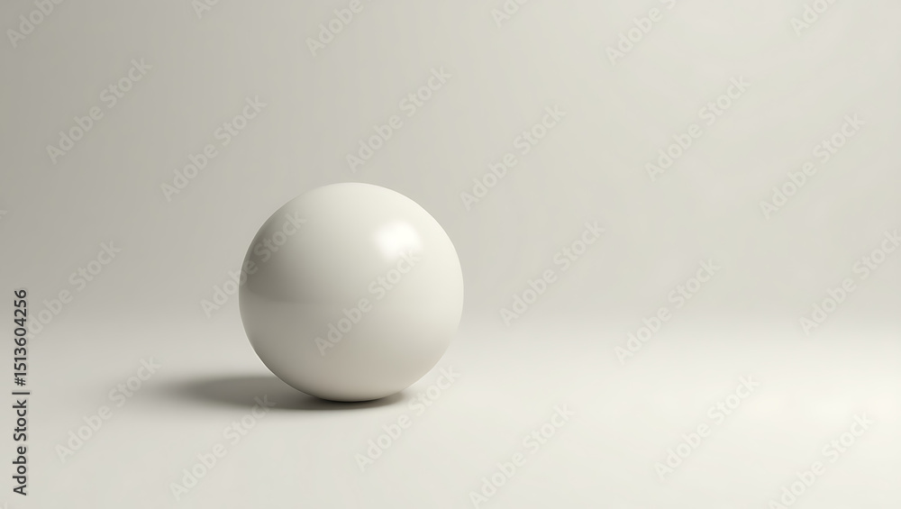 White sphere on neutral background White sphere on neutral background