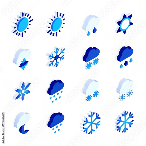 weather icon set 3D