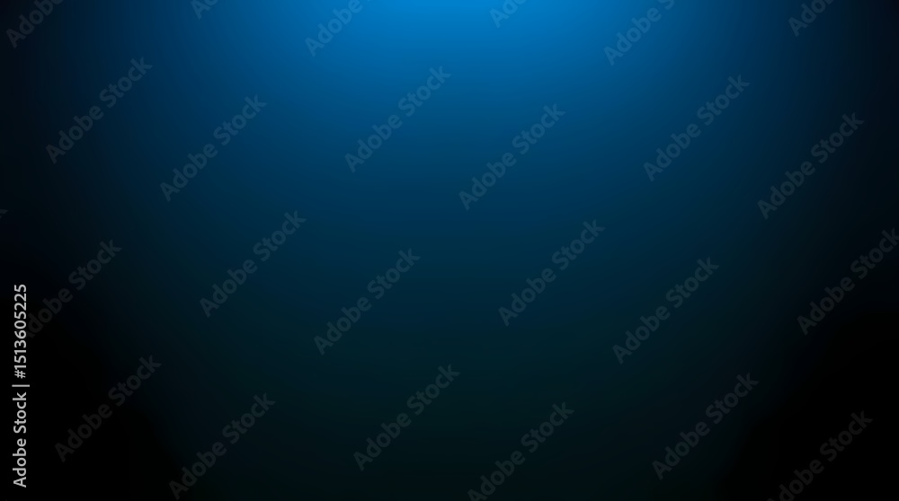 Obraz premium A solid blue gradient background fades from a dark navy to a lighter, almost turquoise blue. The gradient appears to be a spotlight shining from above, creating a sense of depth