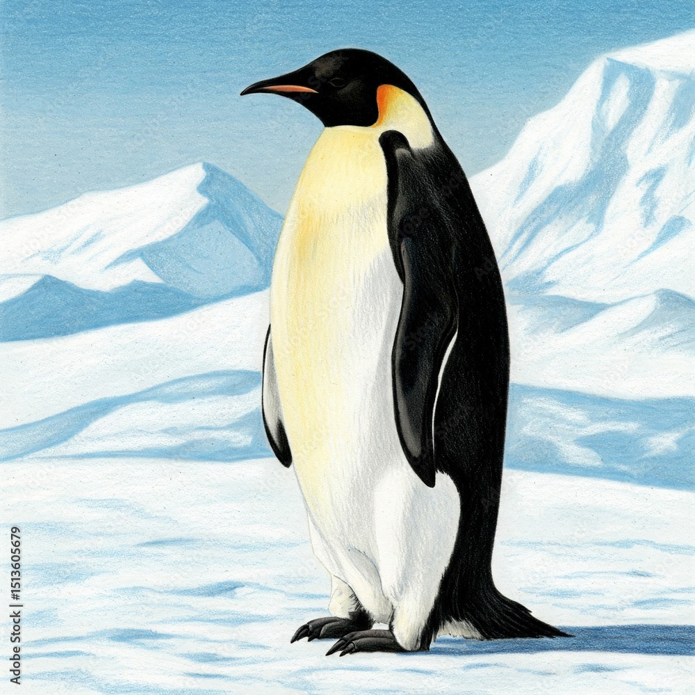 Obraz premium 펭귄, 버드, 남극, animal, 야생 동물, 아이스, cold, 눈, 네이처, 겨울, 백, 극성, 황제, 북극, 귀여운, 고립시키는, 렉스, 난폭한, 포클랜드 제도