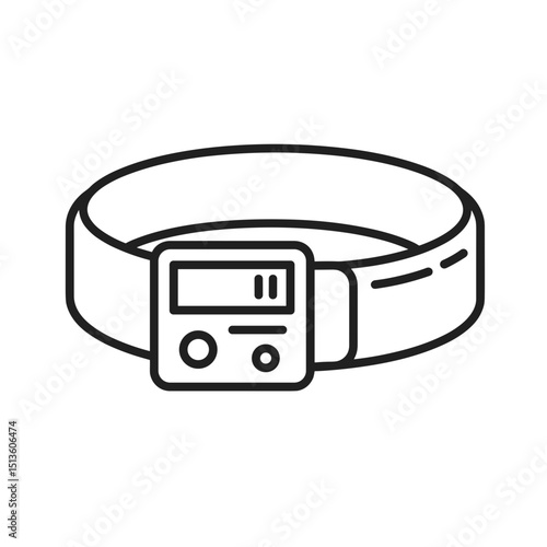 Dosimeter badge on a monitoring belt for radiation detection 