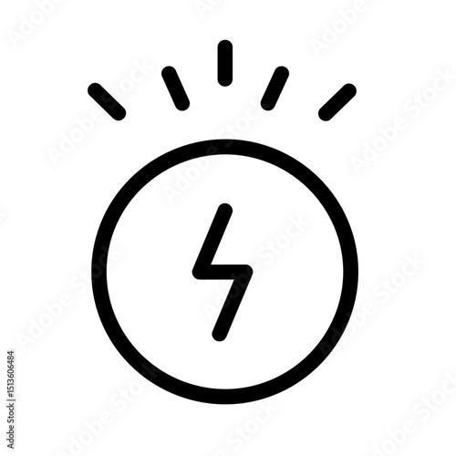 Emergency shutdown icon representing the nuclear industry concept  