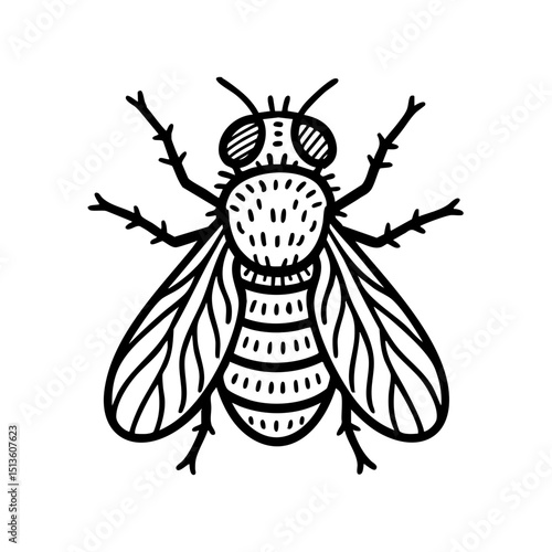Botfly Doodle Art - Order Diptera