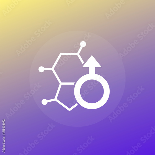 testosterone therapy icon, TRT vector