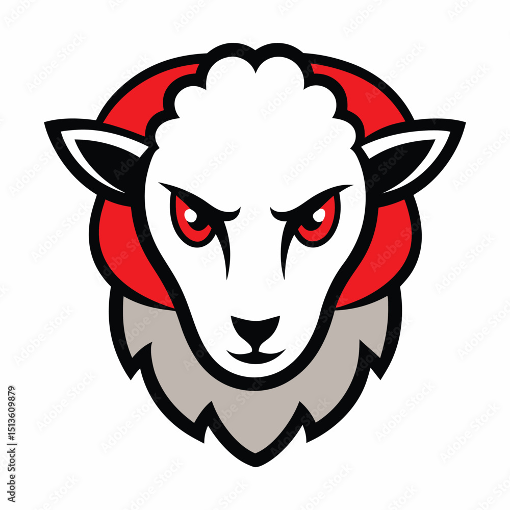 Sheep head mascot logo vector art Sheep head mascot logo vector art
