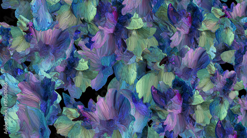 colorful bright bouquet of flowers in neon color