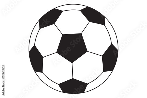 Soccer football ball silhouette simple flat illustration

