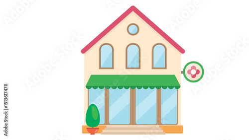 toy house with wooden blocks