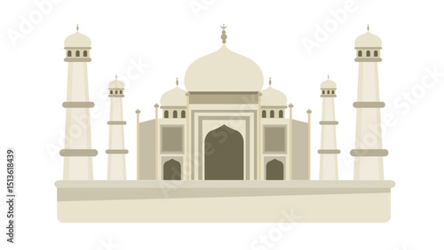 taj mahal vector illustration