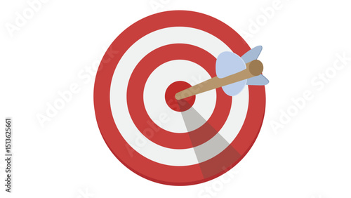 red dart hitting target