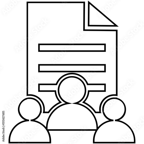 Document, collaboration icon
