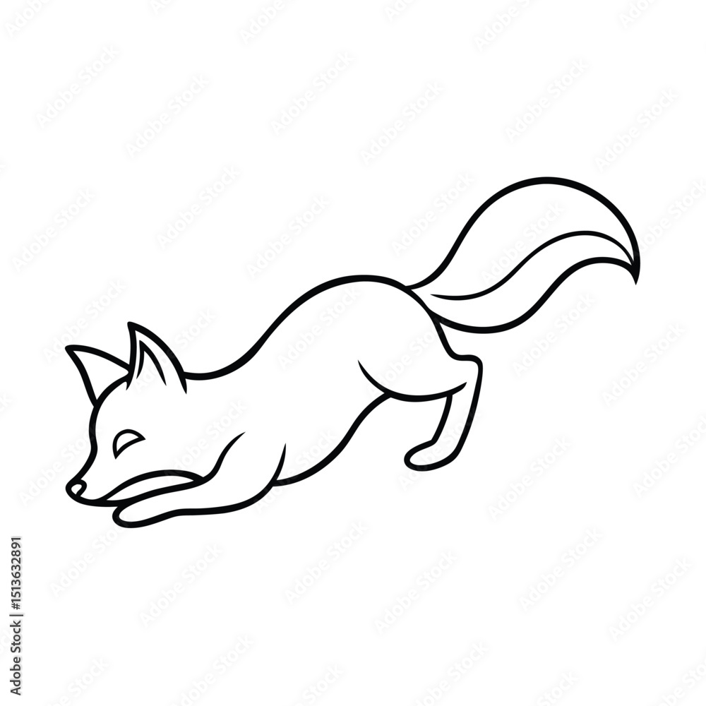 Fototapeta premium Desert Fox in Rolled Position