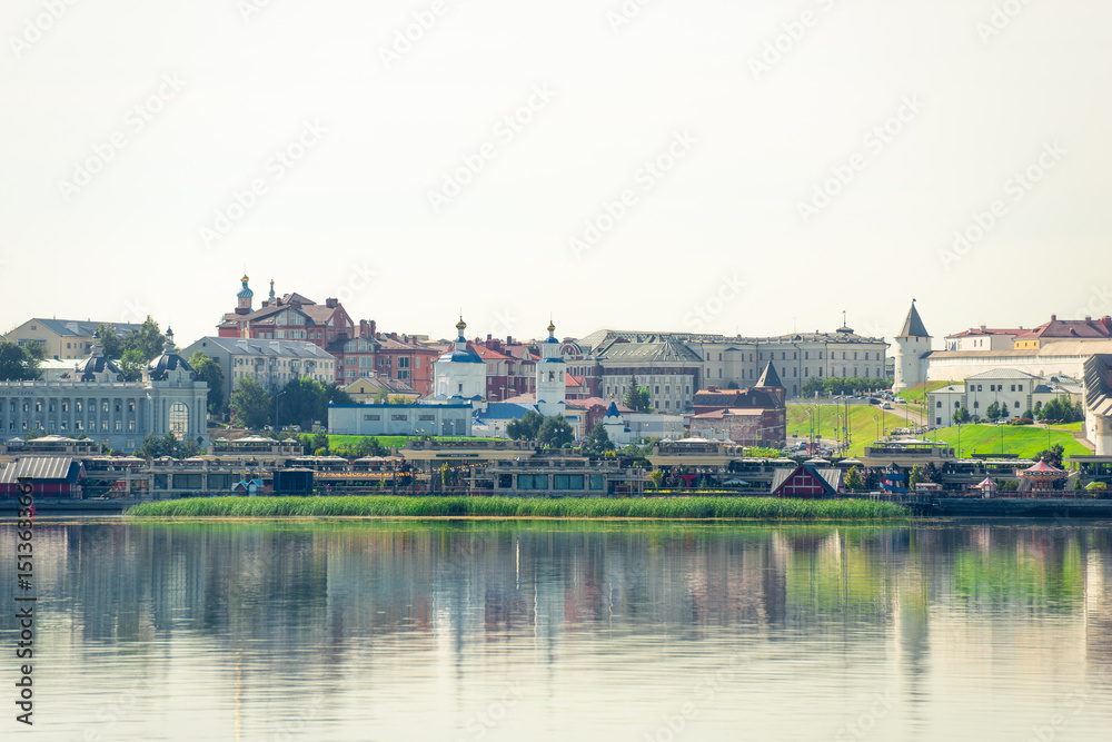 Fototapeta premium Cityscape of the embankment of the city of Kazan. Russia