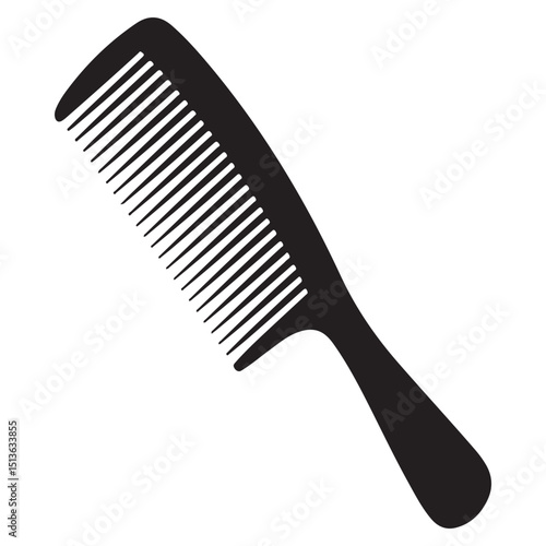 Elegant and Clean Hair Comb Vector Illustrations  Includes Fine-Tooth, Wide-Tooth, and Handle Combs in Editable Black Silhouette Format for Print, Digital,  Barbershop, and Packaging Use . Thank You .