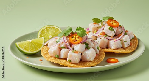 Delicious Ceviche Tostadas: Fresh Seafood Appetizer mexican food